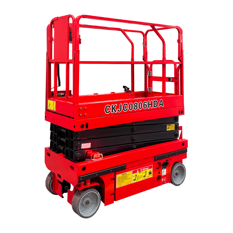 CKJC0806HDA (corpo stretto) CKJC0806HD CKJC1008HDA (corpo stretto) CKCJ1008HD CKCJ1210HD CKCJ1412HD CKCJ1614HD Piattaforma di lavoro aereo semovente idraulica a forbice